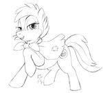  2013 cape clothing cutie_mark equine female feral fur hair half-closed_eyes horse ken_singshow mammal mrs._brisby my_little_pony pony simple_background solo white_background 