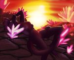  2016 breasts dragon female glowing nude purple_scales pussy salnith scales scalie solo 