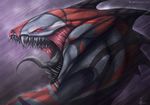  grey_scales neytirix night open_mouth outside raining red_scales scales scalie solo teeth tongue unknown_species 
