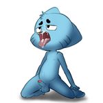  anthro balls cartoon_network cat cub cum cum_in_mouth cum_inside cum_on_face erection eyebrows feline gumball_watterson jerseydevil male mammal penis small_penis the_amazing_world_of_gumball young 