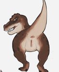  2016 anus crazedg dinosaur female feral looking_back pussy raised_tail solo theropod tina_rex tyrannosaurus_rex 