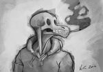  2016 cigarette clothing digital_media_(artwork) hoodie male simple_background skull smoking vck 