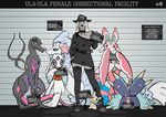  2016 ambiguous_gender anthro belt blue_eyes blue_sclera breasts cleavage clothed clothing dress english_text female feral flat_chested footwear froslass grey_skin group hair half-closed_eyes hat human legwear looking_at_viewer lurantis mammal marine mimikyu nintendo pink_sclera pok&eacute;ball pok&eacute;mon primarina salazzle semi-anthro shoes signature simple_background slit_pupils starfish stockings text thekite toxapex video_games white_hair white_skin yellow_sclera ♀ 