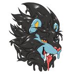  2016 black_body black_hair black_lips blue_body digital_media_(artwork) dowski dripping fan_character fangs feline front_view gary_(dowski) goo goo_creature hair headshot_portrait lips looking_away luxray male mammal multicolored_body neltruin nintendo open_mouth orange_body orange_sclera pink_eyes pink_nose pink_tongue pok&eacute;mon portrait simple_background solo teeth tongue tongue_out video_games white_background 