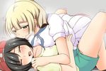  female_protagonist_(pokemon_sm) lillie_(pokemon_sm) nishi_koutarou pokemon yuri 