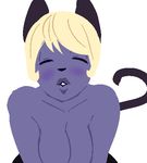  anthro big_breasts blush breasts cat eyes_closed feline female kissy_face low_res mammal nude paradox_(thedigital-devil) simple_background thedigital-devil white_background 