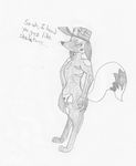  2016 anthro ask-jigsaw black_and_white blush bone canine clothed clothing costume dialogue disney english_text fan_character female fox grey_fox halloween hat holidays mammal monochrome patch_houston simple_background skeleton text traditional_media_(artwork) white_background zootopia 