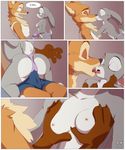  5_fingers breasts butt clothing comic dialogue disney erection female hand_on_butt judy_hopps kissing male male/female nick_wilde panties underwear undressing xnirox zootopia 