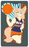  animal_humanoid basketball clothing female frozen_over humanoid looking_at_viewer meme shorts smile solo sports_uniform uniform 