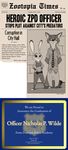  2016 akiric anthro bulletproof_vest canine clothed clothing disney duo english_text female fox hands_on_hips judy_hopps lagomorph looking_at_viewer male mammal newspaper nick_wilde photo police_uniform rabbit smile text uniform zootopia 