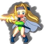  artist_request blonde_hair blue_eyes breasts celes_chere chibi cleavage final_fantasy final_fantasy_vi gloves large_breasts puffy_nipples sword 