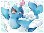  artsy-theo blue_body blush brionne cute fangs jumping looking_at_viewer mammal marine nintendo pinniped pok&eacute;mon seal smile solo video_games 