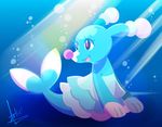  articbleu blue_body brionne cute fangs mammal marine nintendo pinniped pok&eacute;mon seal solo video_games 