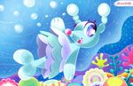  blue_body brionne bubble cute fangs ilianagatto mammal marine nintendo pinniped pok&eacute;mon sea seal solo swimming underwater video_games water 