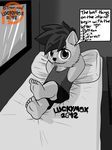  anthro child clothed clothing comic cub cute digital_media_(artwork) english_text feet humor joke luckymax2012 male patreon paws practice shota signature soles text young 