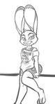  2016 anthro cute disney english_text female judy_hopps lagomorph leadhooves looking_at_viewer mammal rabbit smile solo text zootopia 