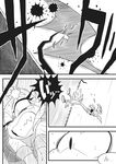  bat clenched_teeth close-up comic echidna female gashigashi knuckles_the_echidna male mammal monotreme pain raining rouge_the_bat sonic_(series) surprise tears teeth text 