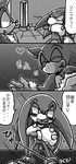  blush comic echidna hedgehog knuckles_the_echidna male mammal monotreme sonic_(series) sonic_the_hedgehog text translation_request urahyu 