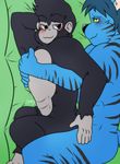  anthro ape blush duo feline gorilla johnny_(sing) male male/male mammal nipples nude primate sing_(movie) syaokitty tagme 
