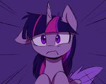  equine feathered_wings feathers female feral friendship_is_magic fur hair horn magnaluna mammal my_little_pony purple_background purple_eyes purple_fur purple_hair simple_background solo twilight_sparkle_(mlp) winged_unicorn wings 