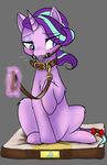  bdsm collar cute cutie_mark equine friendship_is_magic fur hair mammal monanniverse my_little_pony neon_hair peeing purple_fur purple_hair starlight_glimmer_(mlp) urine wet 