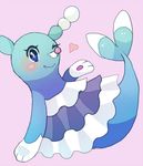  blue_body blush brionne cute fangs looking?at_viewer mammal marine nintendo one_eye_closed pinniped pok&eacute;mon seal solo unknown_artist video_games wink 