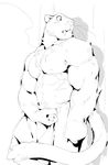 2016 anthro biceps black_panther fangs feline fur male mammal muscular muscular_male null-ghost panther pecs sketch solo towel 