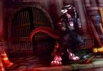  absurd_res blood capcom chibity detailed_background dragon gun hi_res male primus_(peter4331) ranged_weapon resident_evil scalie video_games weapon 