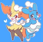  &lt;3 blush braixen brionne cute duo hand_holding happy looking_at_viewer mammal marine nintendo pinniped pok&eacute;mon seal smile unknown_artist video_games 