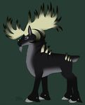  antlers bakari beard cervine deer facial_hair feral fur horn hybrid male mammal simple_background solo standing 