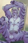  2016 abs anthro balls feline hi_res hybrid lion male mammal muscular nipples nude pecs penis rrowdybeast tiger 