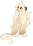  alpha_channel feline fur hair lion mammal nude orange_eyes paws pink_fur purrchinyan simple_background sitting solo transparent_background white_hair 