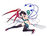  breast_hold heels houjuu_nue shinebell thighhighs topless touhou wings 
