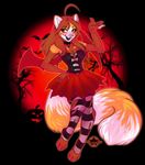  4_toes 5_fingers anthro clothing digitigrade dress female mammal pink_nose purrchinyan red_panda smile solo teeth toes wide_hips 