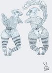  2016 absurd_res animal_genitalia animal_penis anthro anus avian backsack balls beak breasts brother brother_and_sister butt butt_heart butt_markings duo feathers female fluffyfurrybutt hi_res huge_filesize looking_at_viewer looking_back male markings naughty_face non-mammal_breasts nude pencil_(artwork) penis presenting presenting_hindquarters presenting_penis presenting_pussy pussy raised_tail realistic sibling signature simple_background sister sketch smile smirk tail_feathers tail_markings talons tapering_penis traditional_media_(artwork) white_background 