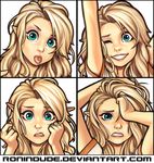  :p blonde_hair blue_eyes elf multiple_views original pointy_ears ronindude sassy_(ronindude) smiley_face tongue tongue_out 