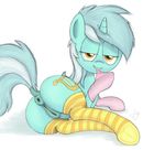  2016 animal_genitalia animal_pussy anus bedroom_eyes butt clothing cutie_mark dock equine equine_pussy female feral friendship_is_magic hair half-closed_eyes horn legwear looking_at_viewer lyra_heartstrings_(mlp) mammal manual-monaro my_little_pony pussy seductive simple_background socks solo unicorn white_background yellow_eyes 