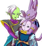  3boys angry beerus dragon_ball male_focus multiple_boys supreme_kai zamasu 