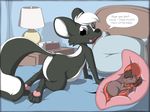  belly butt catslikemeh cute mammal mouse presenting rodent selomon skunk soft_vore teasing tinyfiend vore 