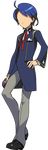  alpha_transparency blue_hair full_body highres looking_at_viewer luca_(pokemon) male_focus official_art pokemon pokemon_co-master smile solo transparent_background 