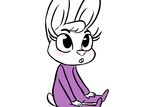  2016 anthro baby blush buckteeth clothed clothing disney fan_character female inkyfrog lagomorph mammal maxine_d&#039;lapin onesie rabbit simple_background sitting solo teeth white_background young zootopia 