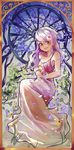  1girl flower genderswap jcm2 lincoln_loud linka_loud stained_glass white_dress white_hair 