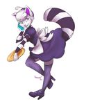  2016 5_fingers anthro breasts cat clothed clothing feline female heterochromia mammal purple_nose purrchinyan simple_background smile solo white_background white_hait wide_hips 