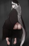  1girl ass character_request dark_souls dark_souls_iii feet from_software ponytail scathegrapes souls_(from_software) white_hair 