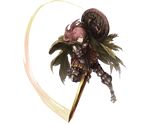  armor armored_boots attack boots cape fingerless_gloves full_body gloves granblue_fantasy long_hair minaba_hideo official_art pink_eyes pink_hair shield solo sword transparent_background volemia weapon 