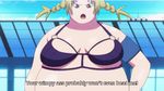  2girls animated animated_gif ass black_hair blonde_hair hip_attack kaminashi_nozomi keijo!!!!!!!! multiple_girls parody shingeki_no_kyojin subtitled swimsuit yokosugi_tae 