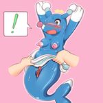  ! armpits blush breasts brionne censored disembodied_hand eyelashes female forced_undressing grape_jelly_(artist) nintendo nipples pink_background pok&eacute;mon pussy simple_background speech_bubble sweat video_games 