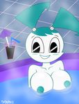  anthro blush breasts darkdpx3 female humanoid jenny_wakeman looking_at_viewer machine metalic my_life_as_a_teenage_robot nipples not_furry nude robot smile solo 