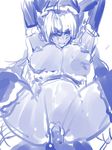  1girl breasts christmas cum cum_in_pussy female hat large_breasts legs_up long_hair monochrome negresco nude penetration penis photo pussy santa_hat sex simple_background sketch solo sweat t-elos vaginal xenosaga 
