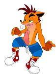  2016 anthro bandicoot clothing crash_bandicoot crash_bandicoot_(series) cum erection footwear gloves hair jaynatorburudragon male mammal marsupial penis shoes video_games 